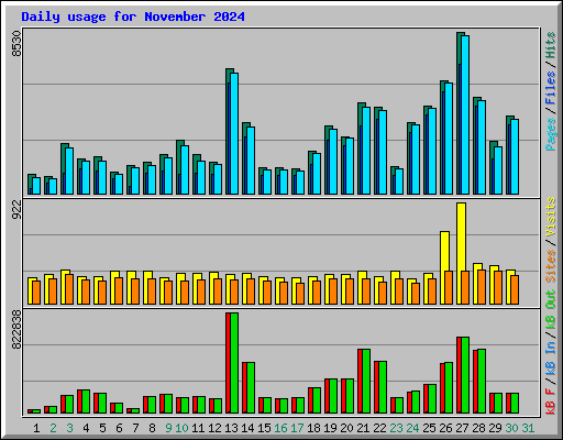 Daily usage for November 2024