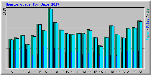 Hourly usage for July 2017