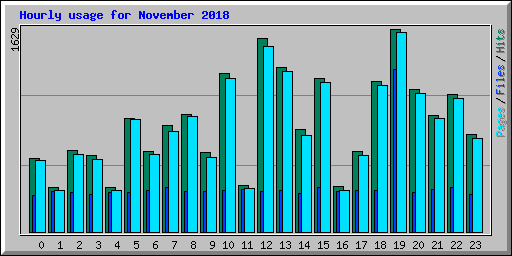 Hourly usage for November 2018