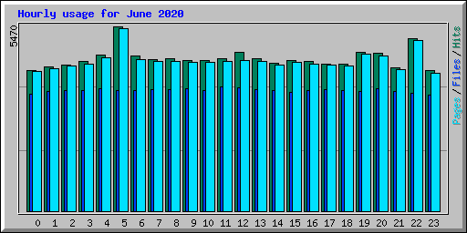 Hourly usage for June 2020