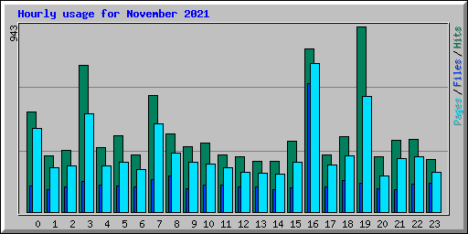 Hourly usage for November 2021