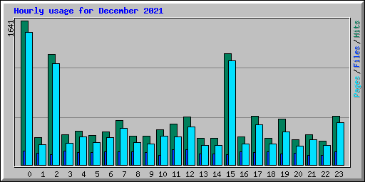 Hourly usage for December 2021