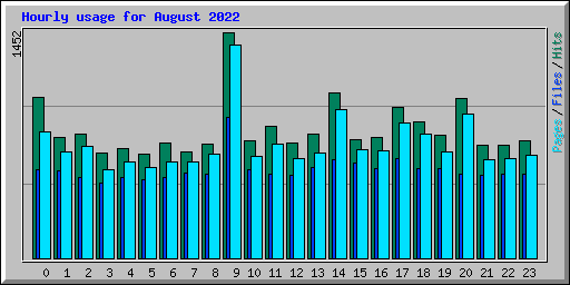 Hourly usage for August 2022