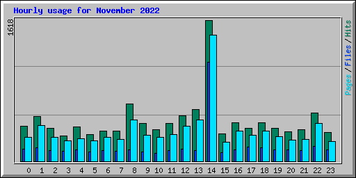 Hourly usage for November 2022