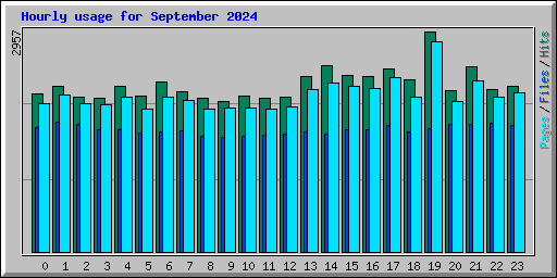 Hourly usage for September 2024