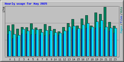 Hourly usage for May 2025